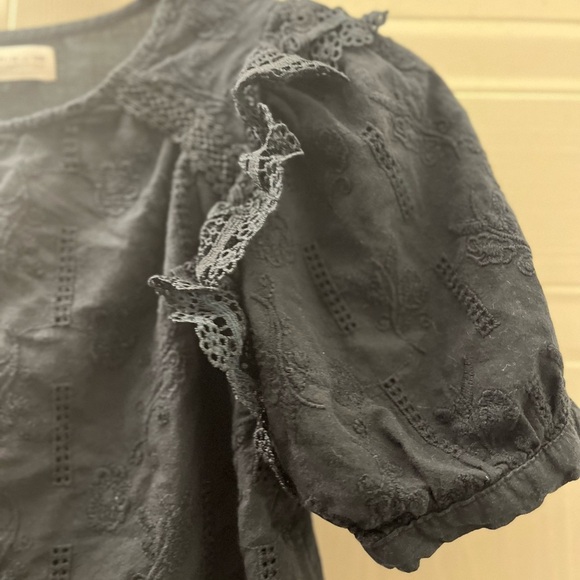 Zara Girls Black embroidered Blouse - Picture 8 of 13